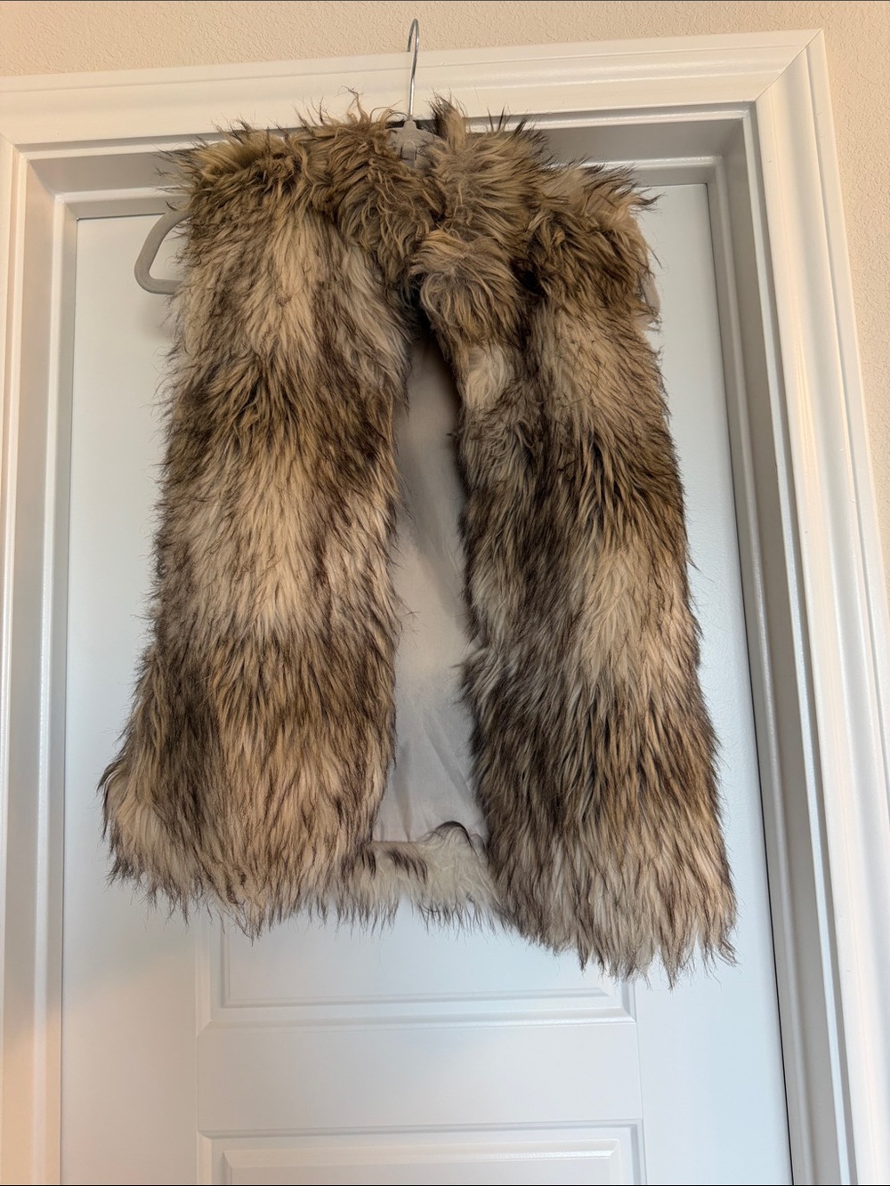 Faux Fur Vest - Taupe Brown Women’s Jacket